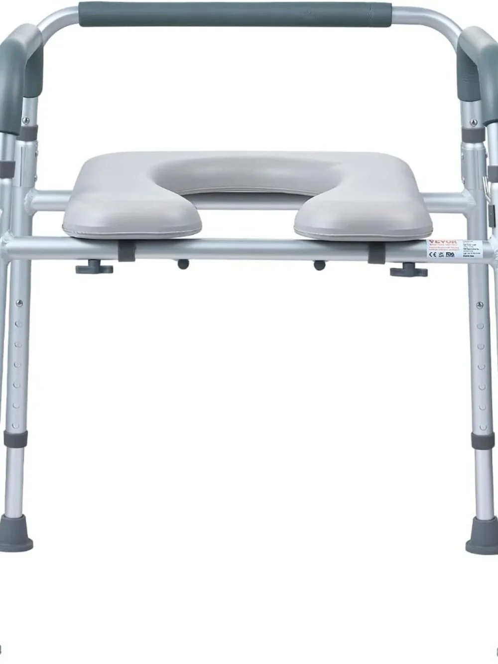 VEVOR Raised Toilet Seat, Adjustable Height with 5 Levels, Drop-Arm Design